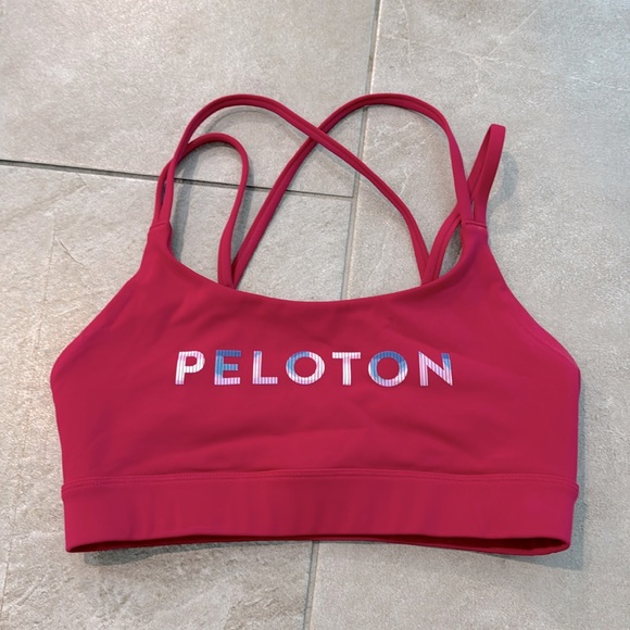 Peloton Tops - Peloton Pink Sport Bra Strappy  Cross Back